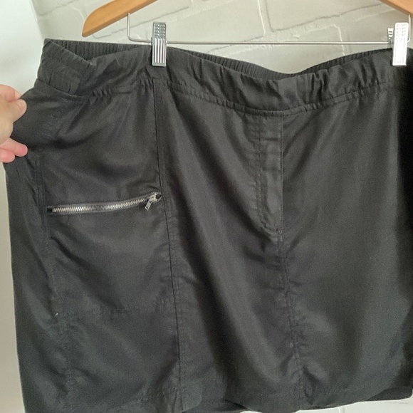 Vintage Y2K Mini Skort/skirt/short Black Utility 3 pockets Comfy Sporty Sz 24 - Picture 6 of 15